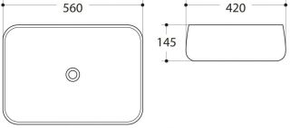 Раковина Art&Max 56см белый AM-78102